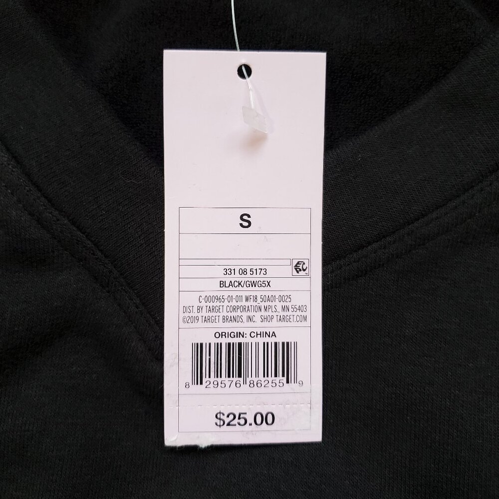 Wild Fable Black Babydoll Sweatshirt Dress Size S - Picture 3 of 7